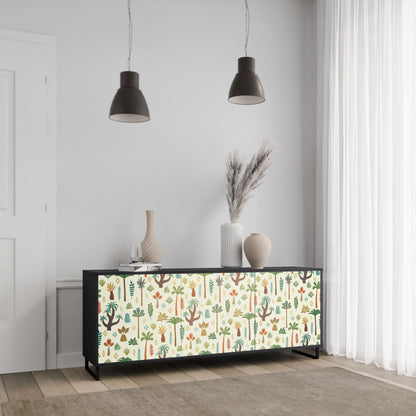 PALM SPRING 3-Door Sideboard in Black Finish