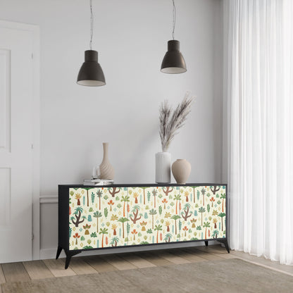 PALM SPRING 3-Door Sideboard in Black Finish