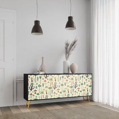 PALM SPRING 3-Door Sideboard in Black Finish