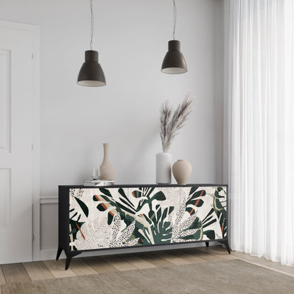 VERDURE FORMATION 3-Door Sideboard in Black Finish