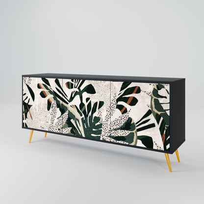 VERDURE FORMATION 3-Door Sideboard in Black Finish