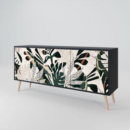 VERDURE FORMATION 3-Door Sideboard in Black Finish