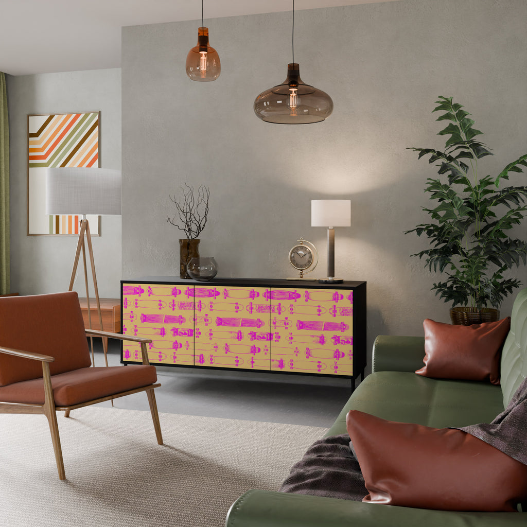 SKATEBOARD ARTISTRY Aparador de 3 Portas