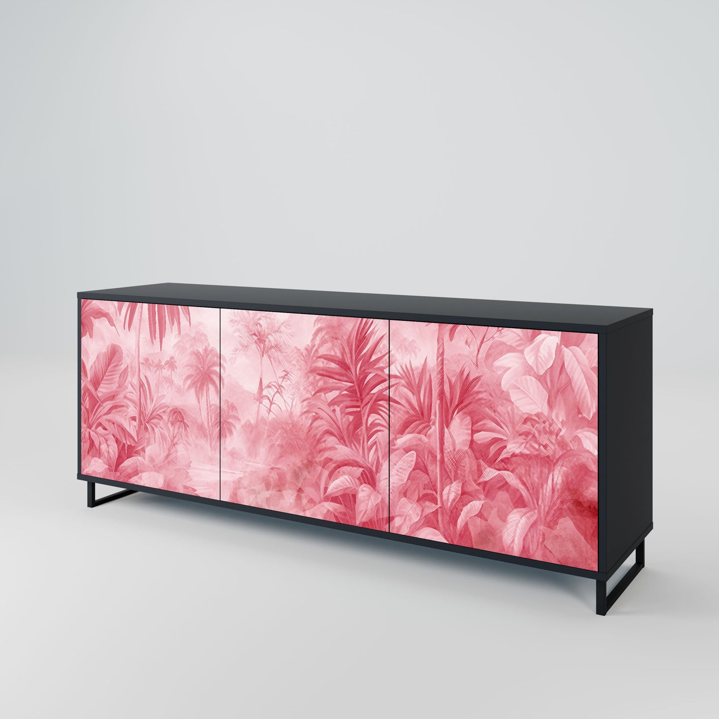 SWEET TROPICS 3-Door Sideboard in Black Finish