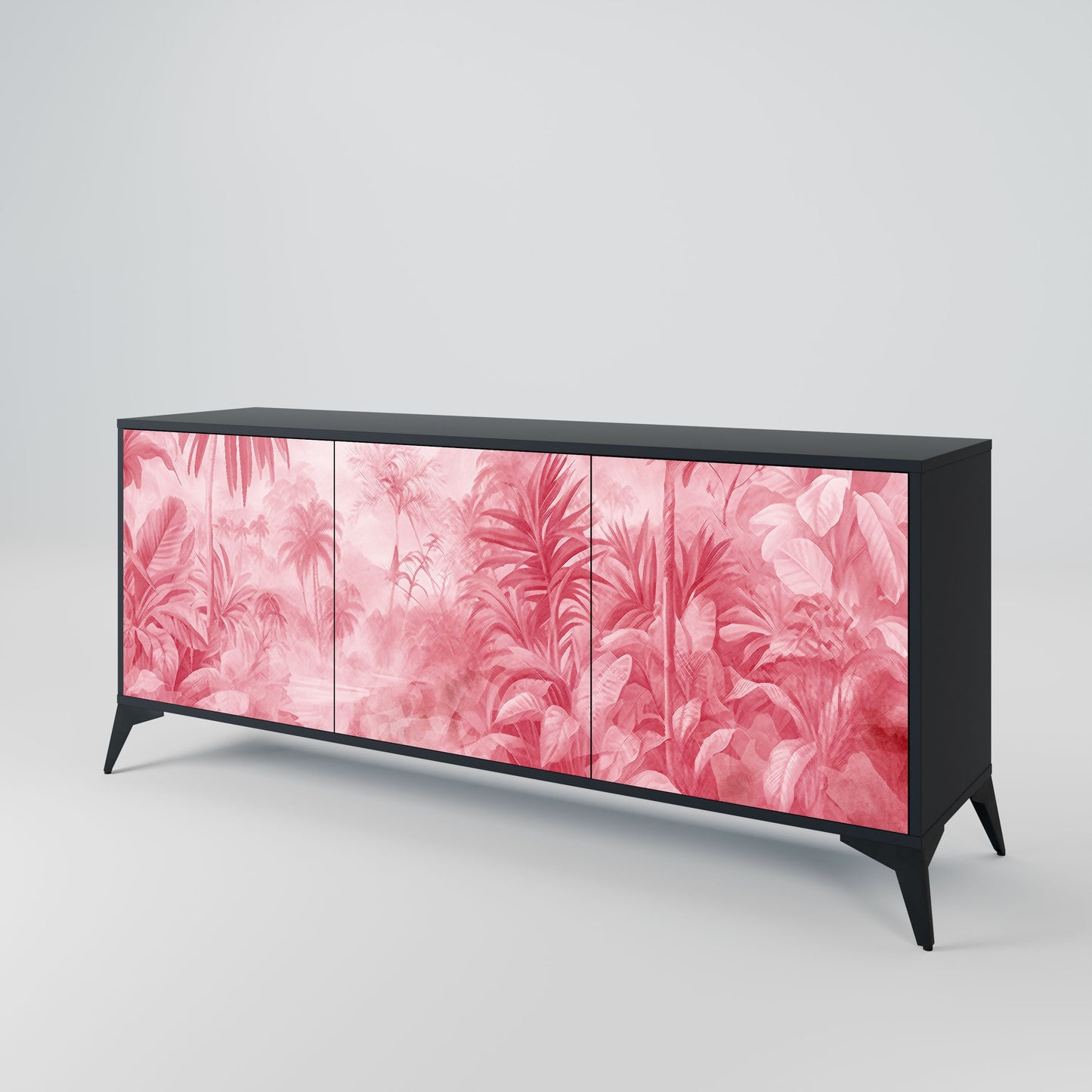 SWEET TROPICS 3-Door Sideboard in Black Finish