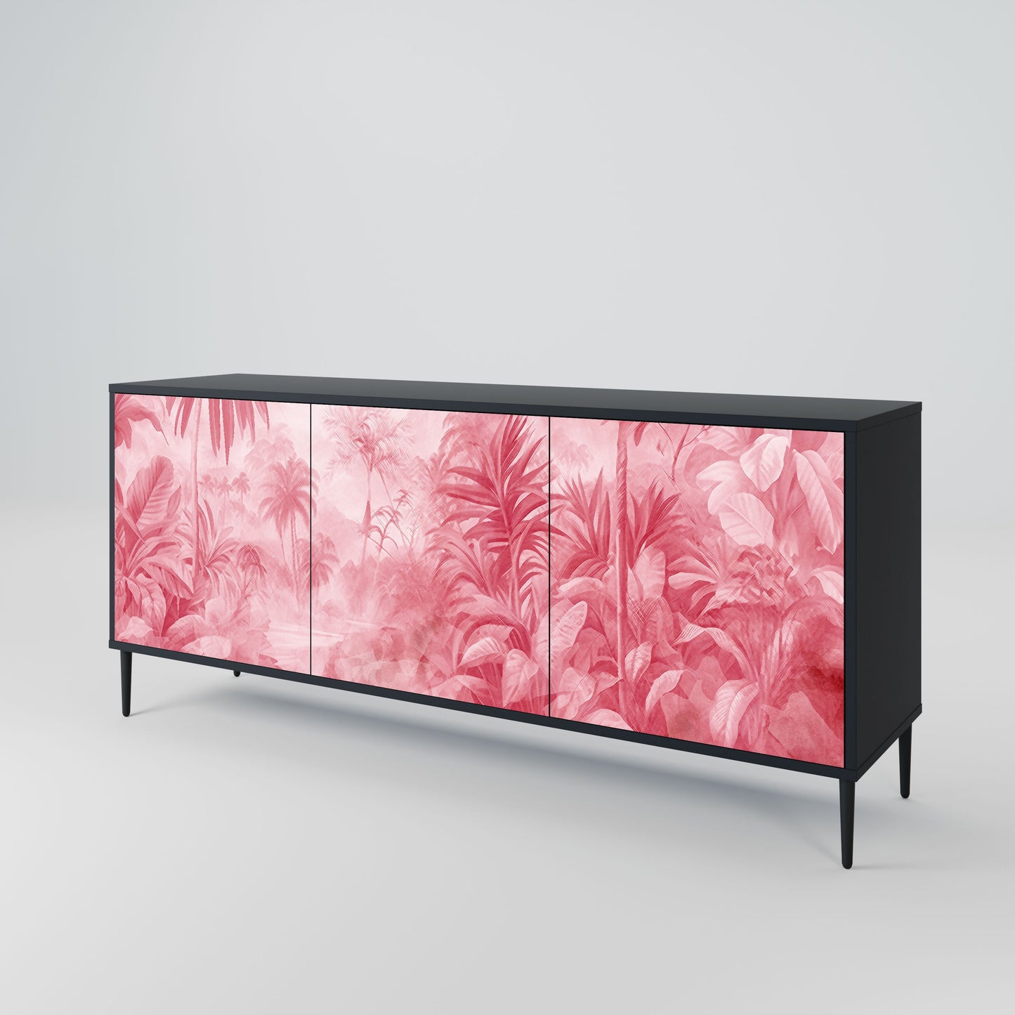 SWEET TROPICS 3-Door Sideboard in Black Finish