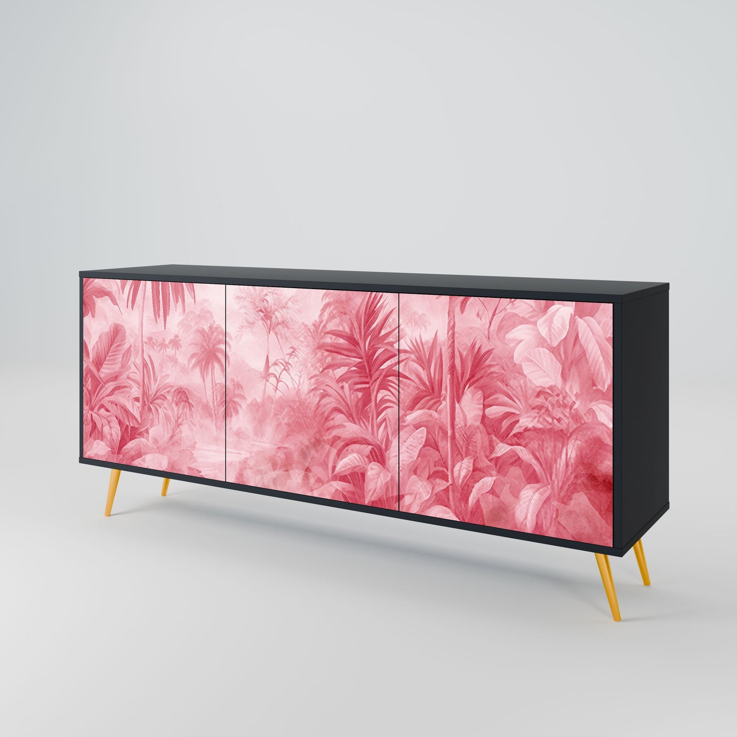 SWEET TROPICS 3-Door Sideboard in Black Finish