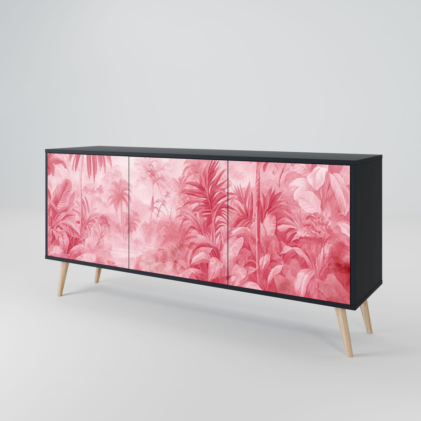 SWEET TROPICS 3-Door Sideboard in Black Finish