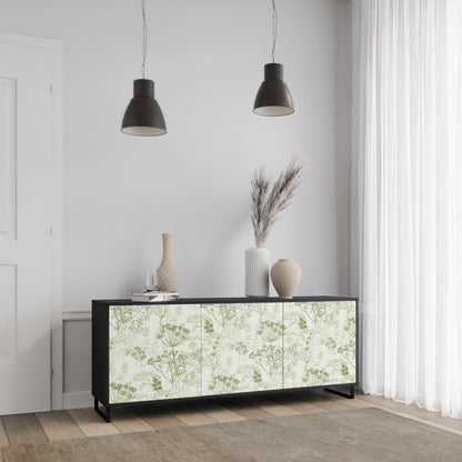 Credenza a 3 ante FENNEL BALDACHIN in finitura nera