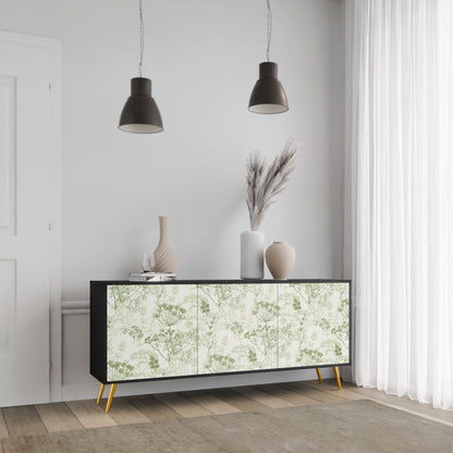 Credenza a 3 ante FENNEL BALDACHIN in finitura nera