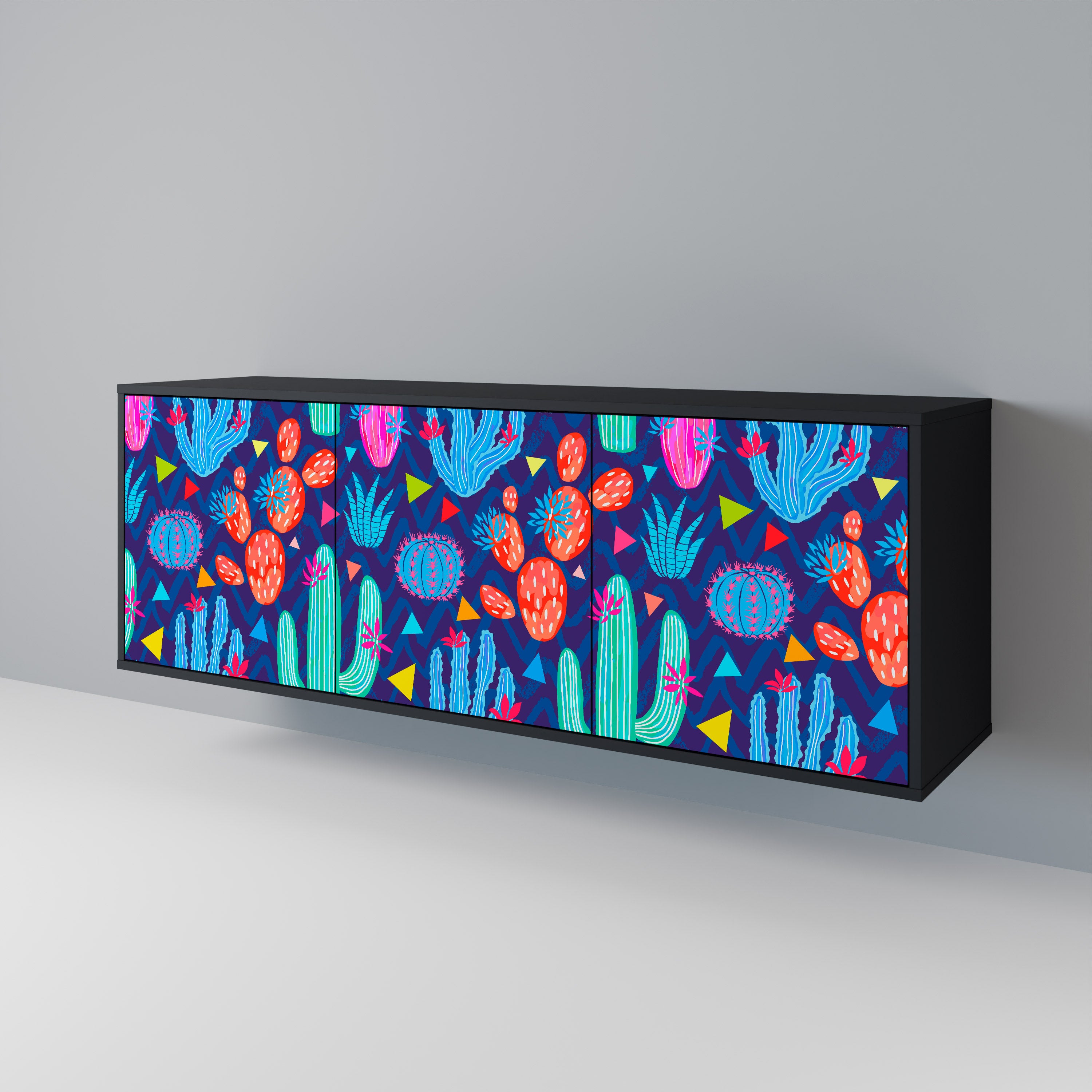 CACTUS VIBES Aparador de 3 Puertas