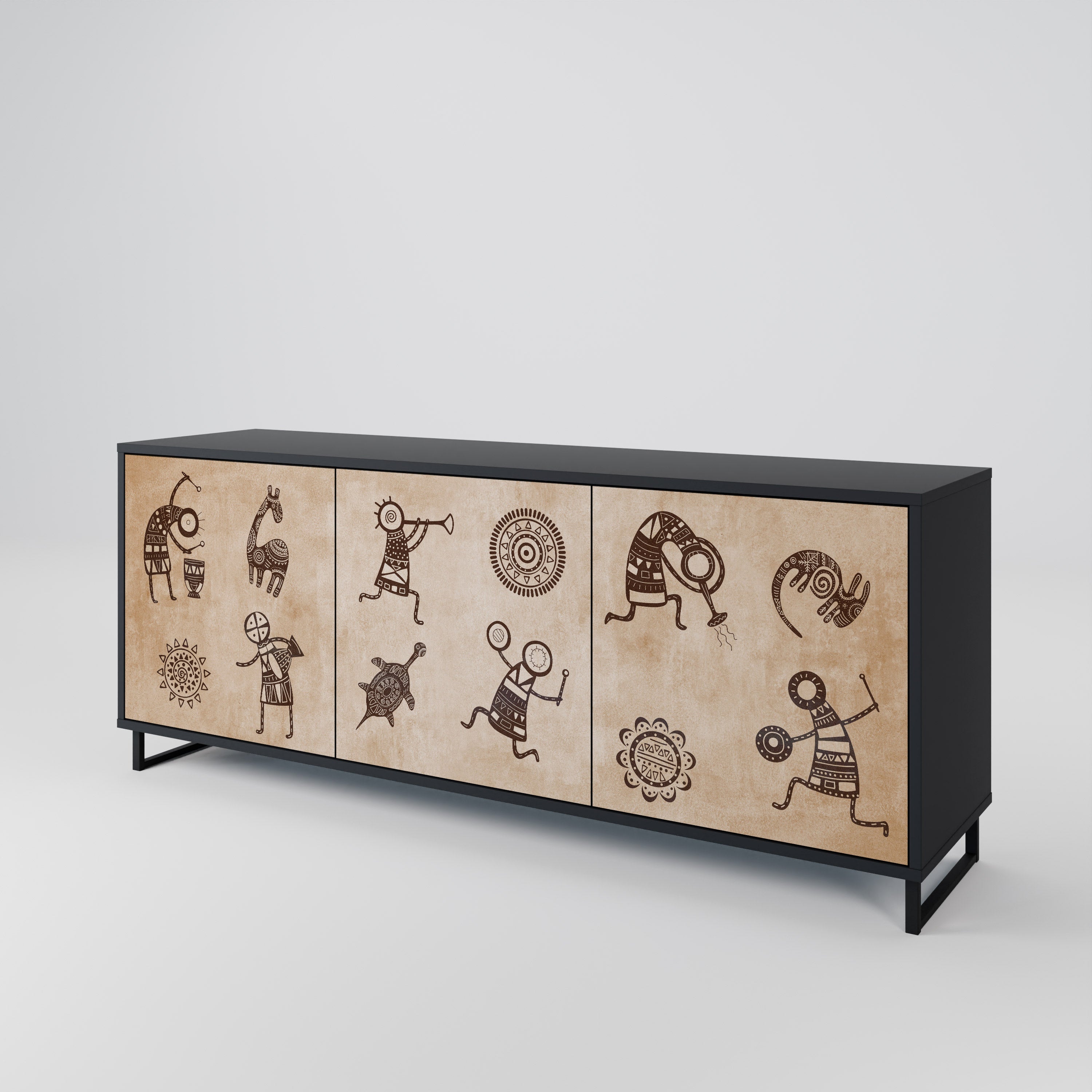 AFRICAN STYLE Aparador de 3 Puertas