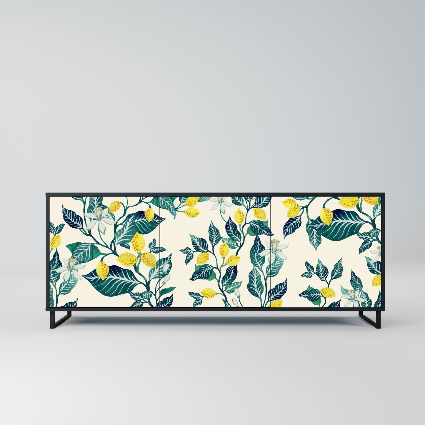 Credenza LEMON TREE a 3 ante in finitura nera