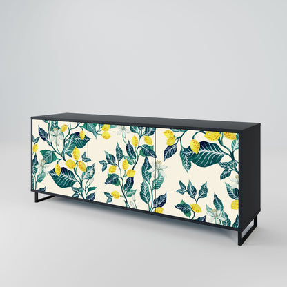 Credenza LEMON TREE a 3 ante in finitura nera