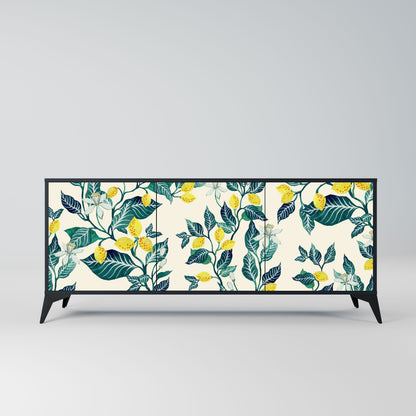 Credenza LEMON TREE a 3 ante in finitura nera