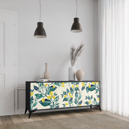 Credenza LEMON TREE a 3 ante in finitura nera