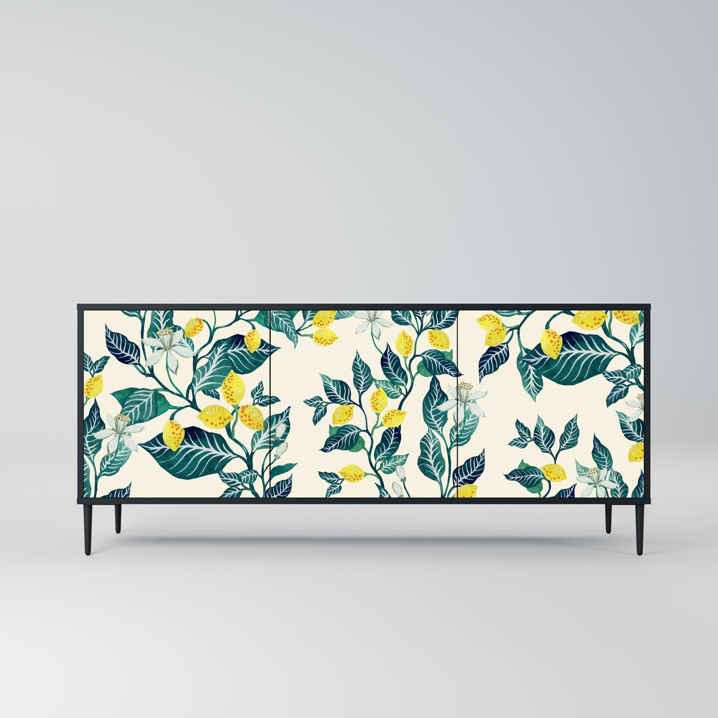 Credenza LEMON TREE a 3 ante in finitura nera