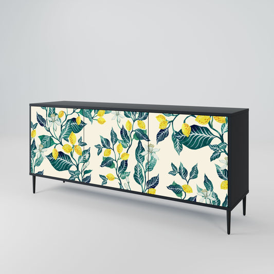 Credenza LEMON TREE a 3 ante in finitura nera