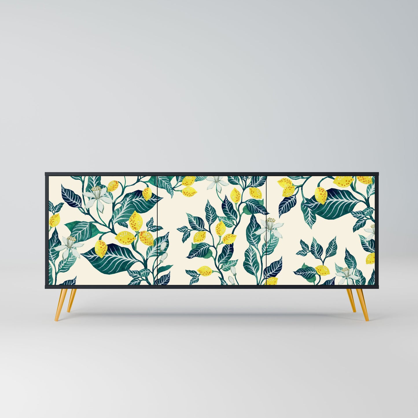 Credenza LEMON TREE a 3 ante in finitura nera