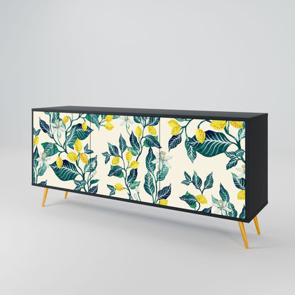 Credenza LEMON TREE a 3 ante in finitura nera