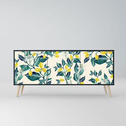 Credenza LEMON TREE a 3 ante in finitura nera