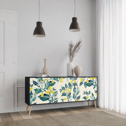 Credenza LEMON TREE a 3 ante in finitura nera