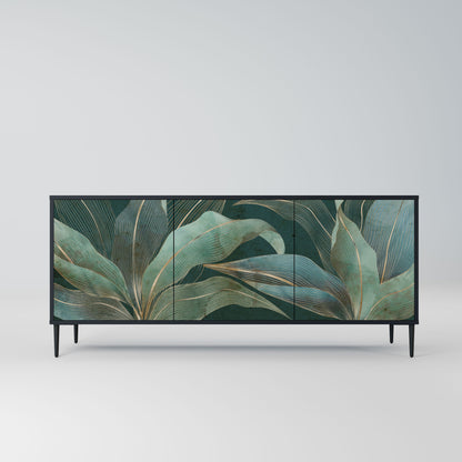 Credenza a 3 ante ROYAL GREEN in finitura nera