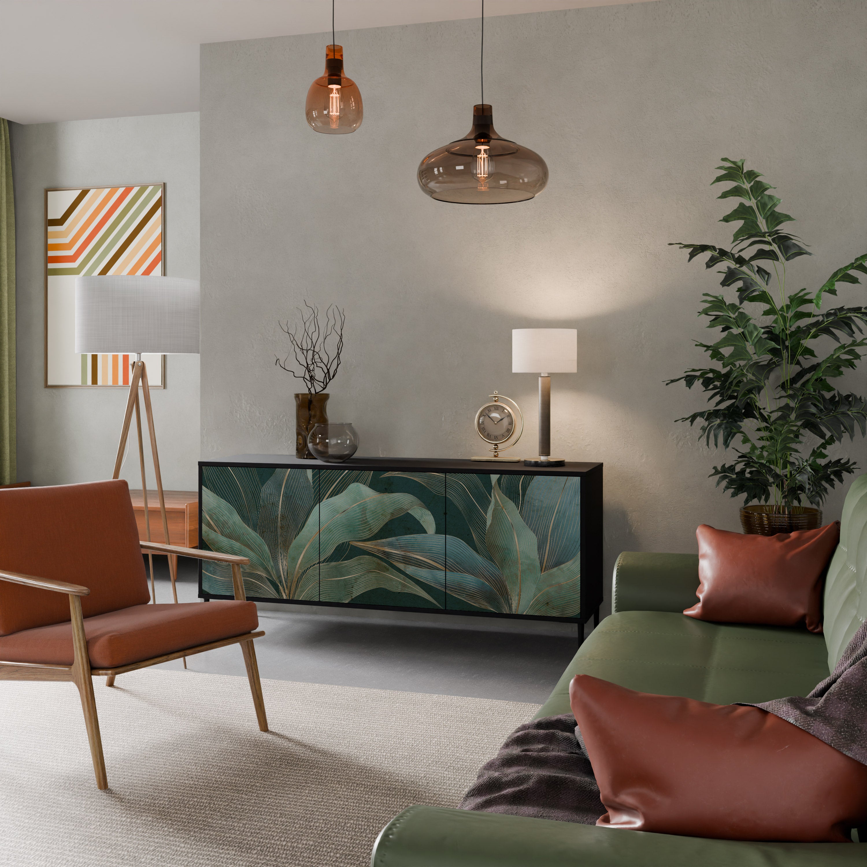 ROYAL GREEN Skänk med tre dörrar