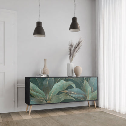 Credenza a 3 ante ROYAL GREEN in finitura nera