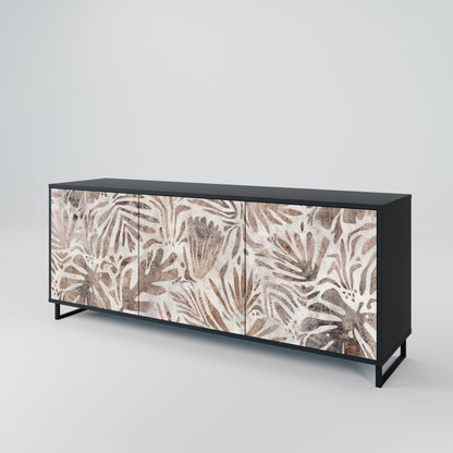 Credenza PASSING TIME a 3 ante in finitura nera