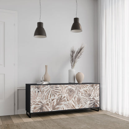 Credenza PASSING TIME a 3 ante in finitura nera