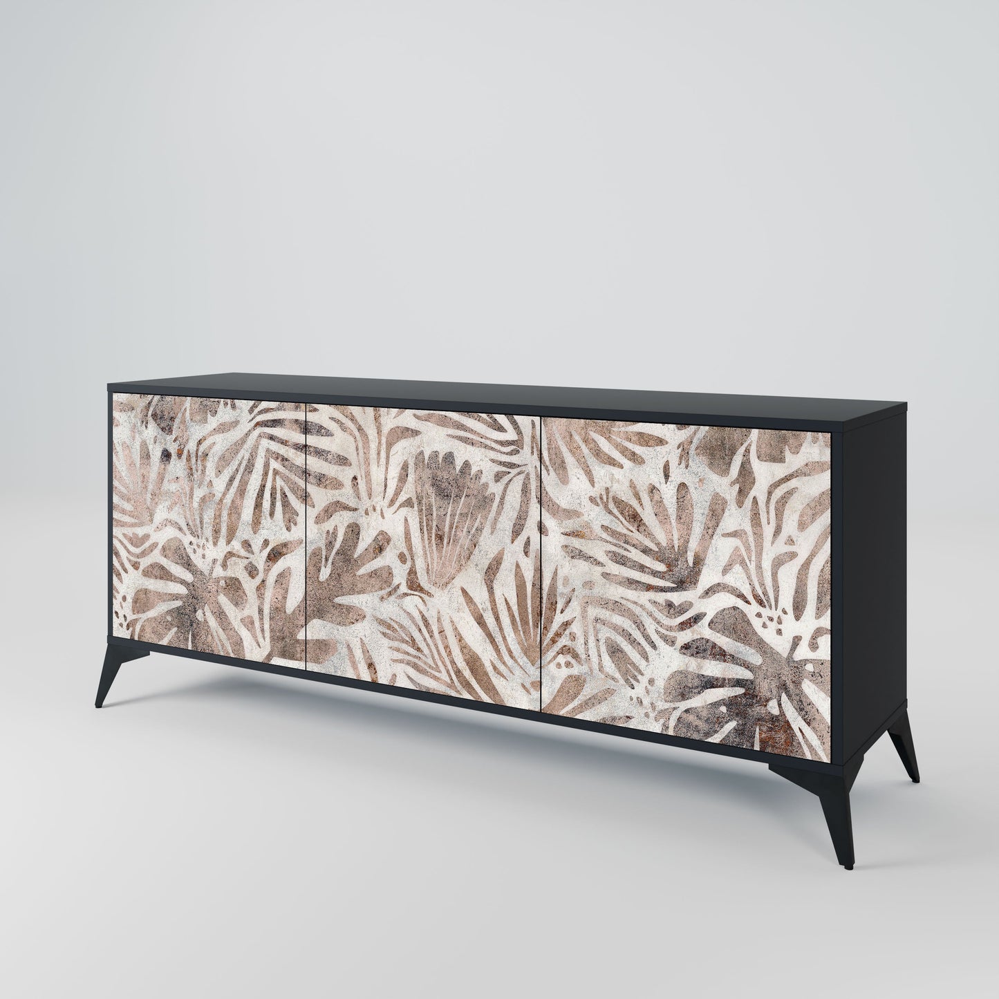 Credenza PASSING TIME a 3 ante in finitura nera