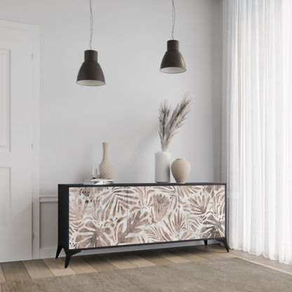 Credenza PASSING TIME a 3 ante in finitura nera