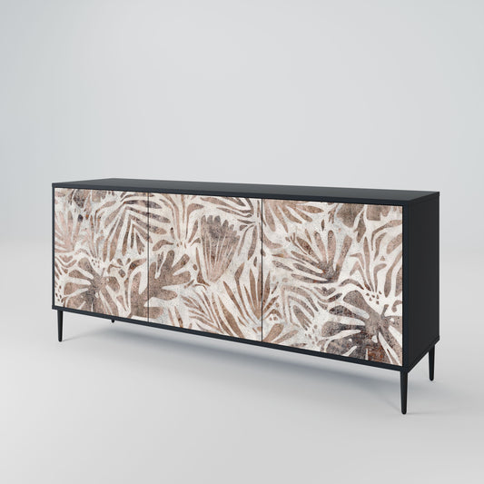 Credenza PASSING TIME a 3 ante in finitura nera