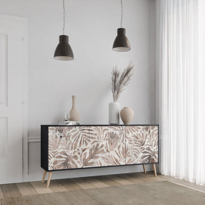 Credenza PASSING TIME a 3 ante in finitura nera