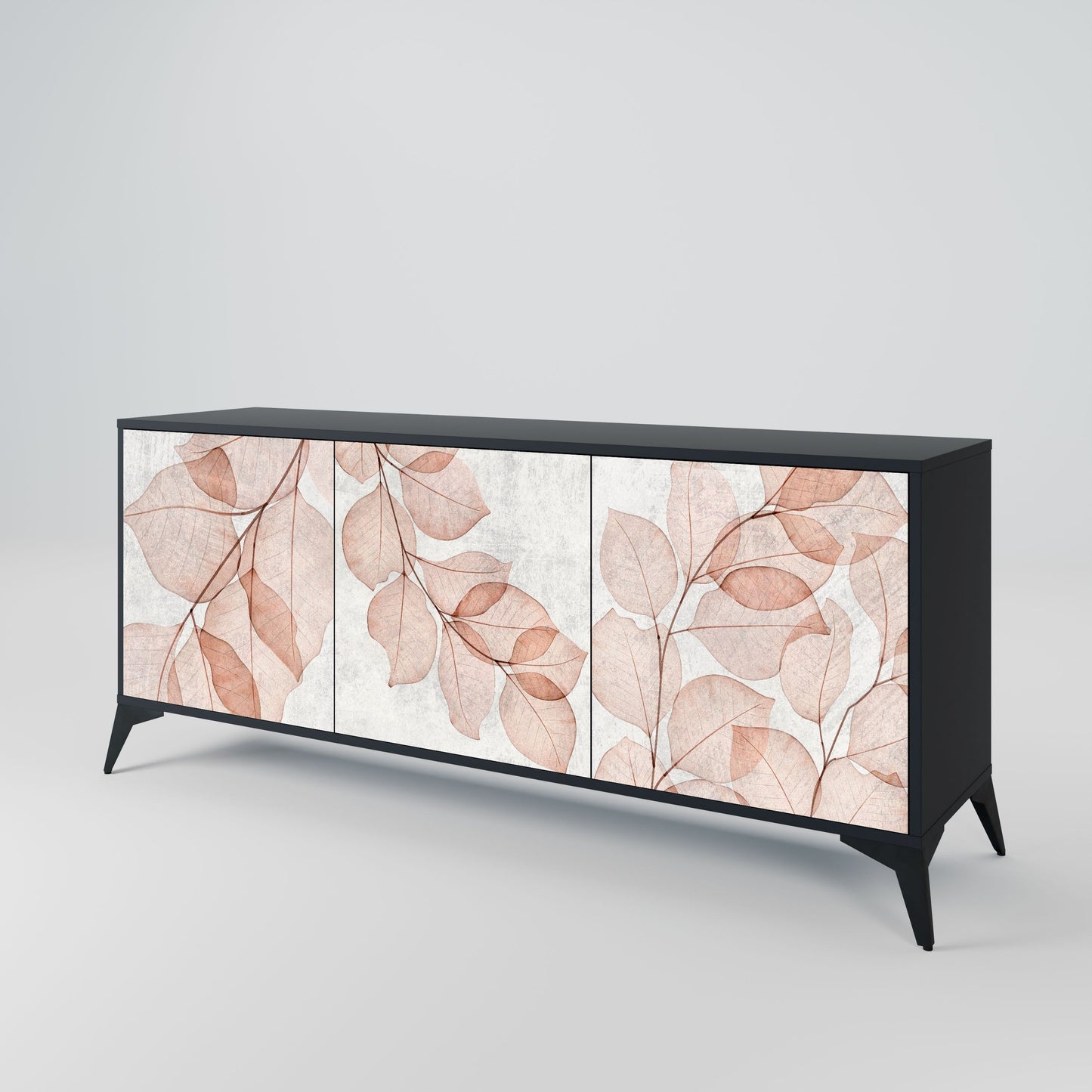 Credenza AUTUMN FRAGILITÀ a 3 ante in finitura nera