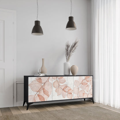 Credenza AUTUMN FRAGILITÀ a 3 ante in finitura nera