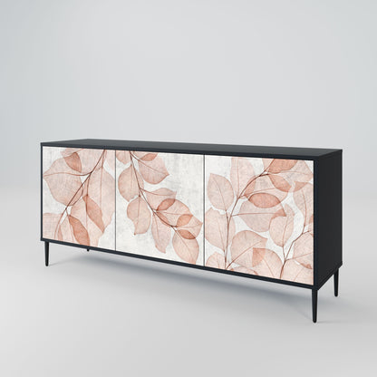 Credenza AUTUMN FRAGILITÀ a 3 ante in finitura nera