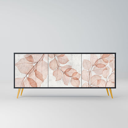 Credenza AUTUMN FRAGILITÀ a 3 ante in finitura nera