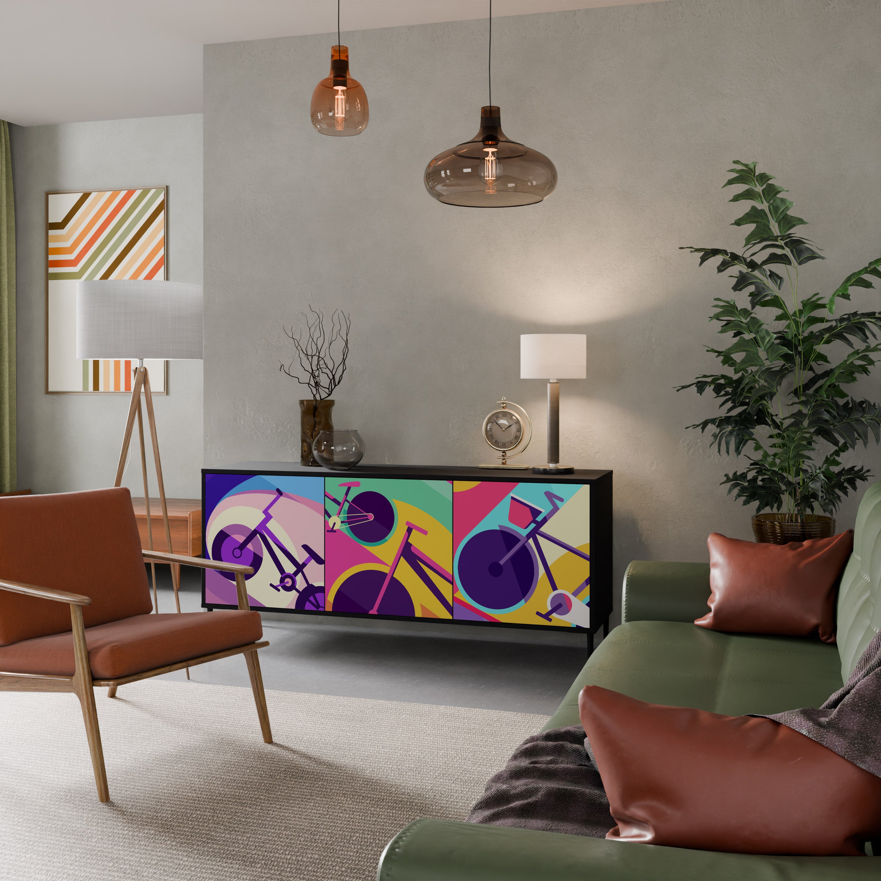 BIKE DREAMS Aparador de 3 Puertas