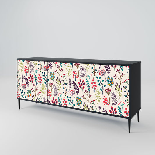 Credenza AUTUMN SUNDRIES a 3 ante in finitura nera