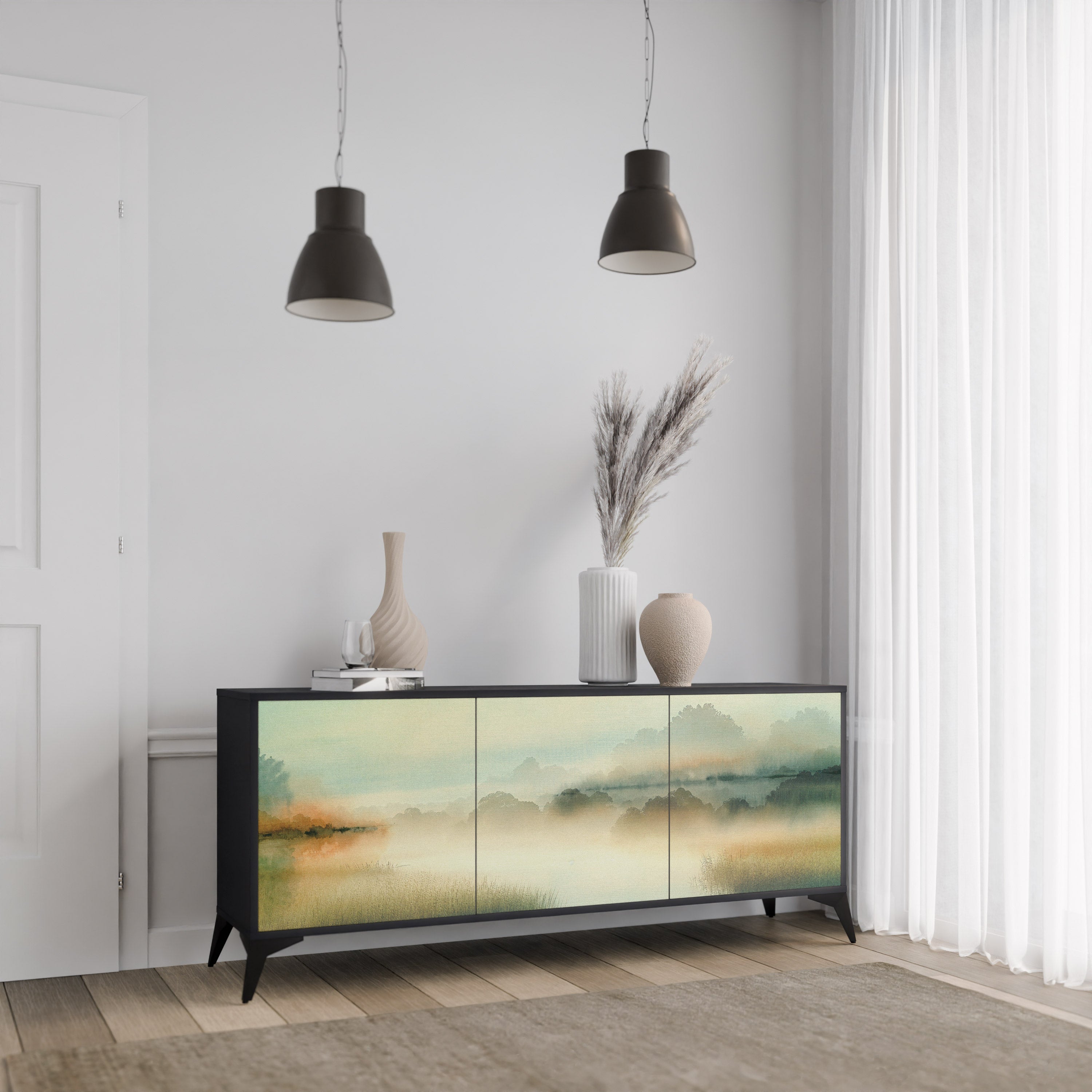 MORNING BY THE LAKE Μπουφές 3-θυρών