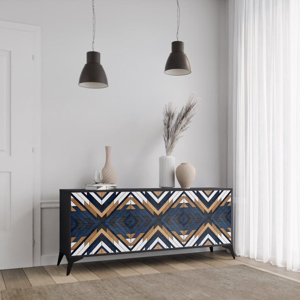 ARTFUL GEOMETRY 3-Door Sideboard