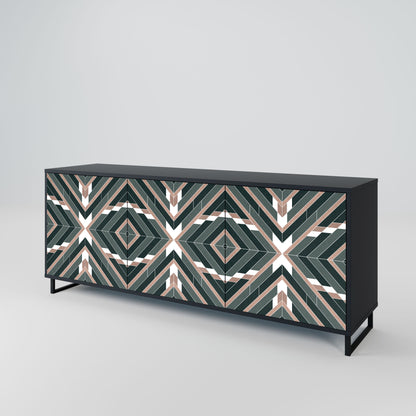 Credenza DIMENSION DELIGHTS a 3 ante in finitura nera