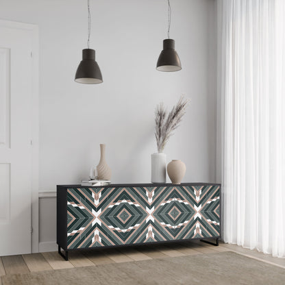 Credenza DIMENSION DELIGHTS a 3 ante in finitura nera