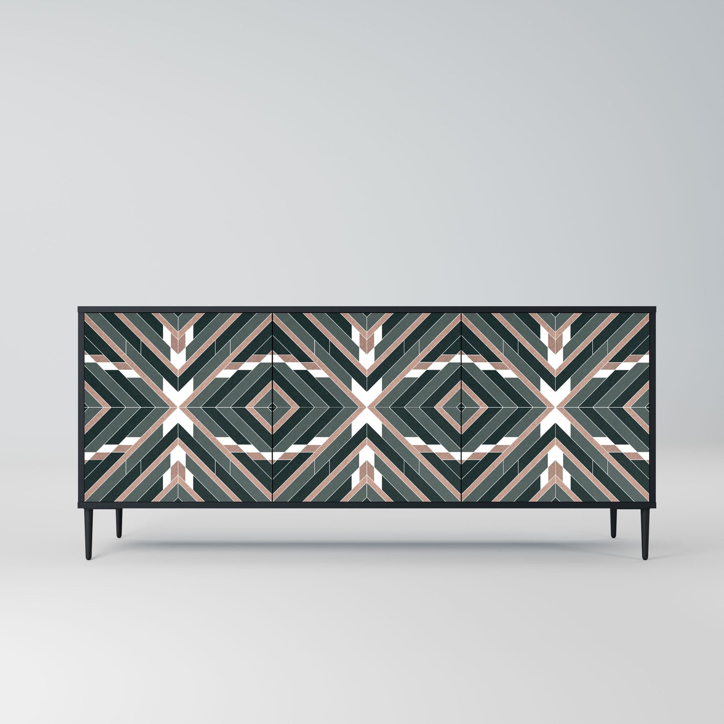 Credenza DIMENSION DELIGHTS a 3 ante in finitura nera