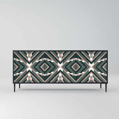 Credenza DIMENSION DELIGHTS a 3 ante in finitura nera