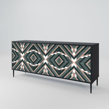 Credenza DIMENSION DELIGHTS a 3 ante in finitura nera