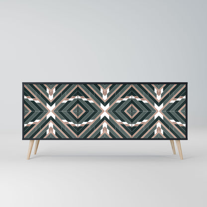 Credenza DIMENSION DELIGHTS a 3 ante in finitura nera