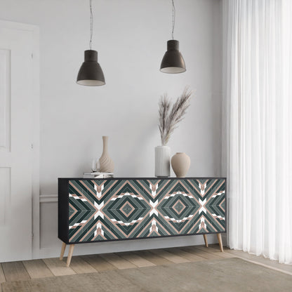 Credenza DIMENSION DELIGHTS a 3 ante in finitura nera